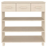 Wooden Console Table With 3 Drawers And 3 Shelves - Hamar