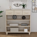 Wooden Console Table With 3 Drawers And 3 Shelves - Hamar