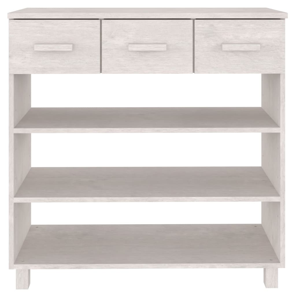 Wooden Console Table With 3 Drawers And 3 Shelves - Hamar