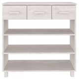Wooden Console Table With 3 Drawers And 3 Shelves - Hamar