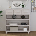 Wooden Console Table With 3 Drawers And 3 Shelves - Hamar