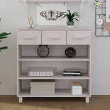 Wooden Console Table With 3 Drawers And 3 Shelves - Hamar