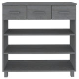 Wooden Console Table With 3 Drawers And 3 Shelves - Hamar