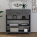 Wooden Console Table With 3 Drawers And 3 Shelves - Hamar