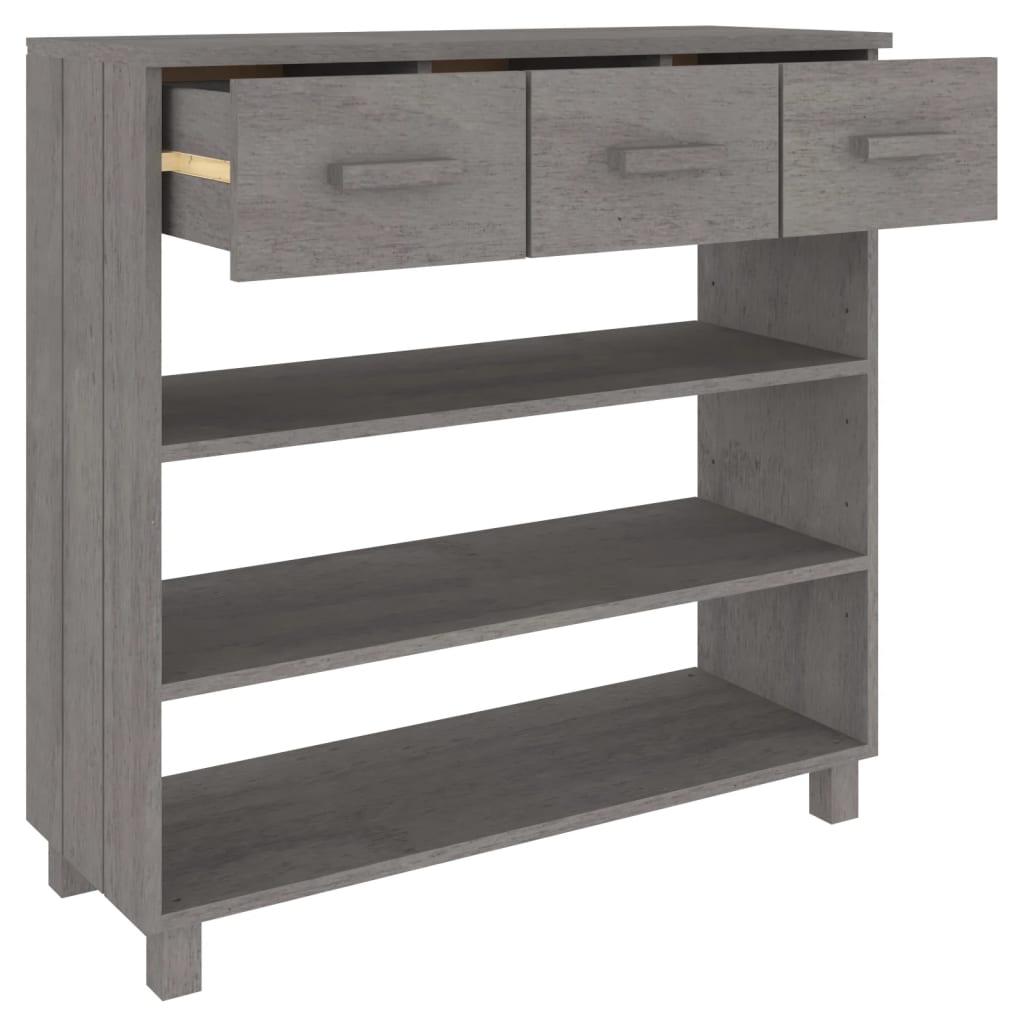 Wooden Console Table With 3 Drawers And 3 Shelves - Hamar