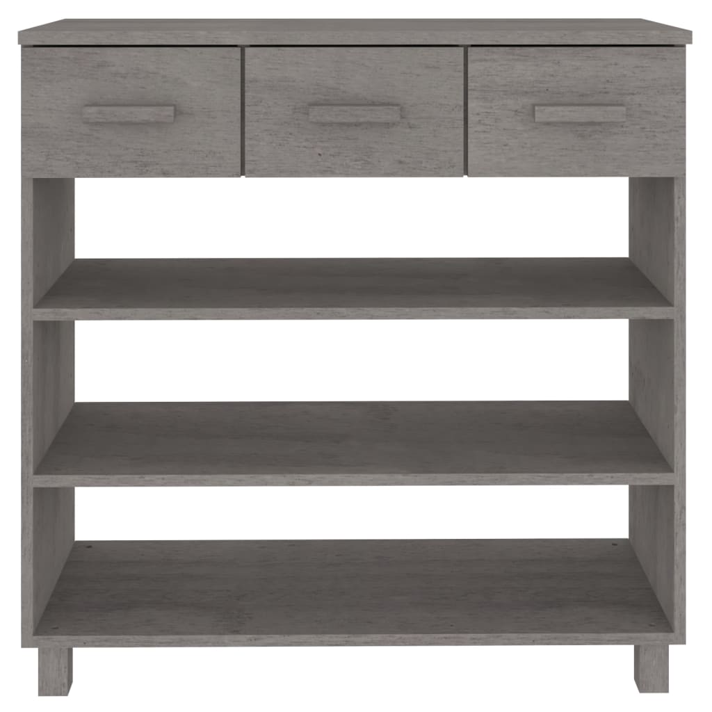 Wooden Console Table With 3 Drawers And 3 Shelves - Hamar