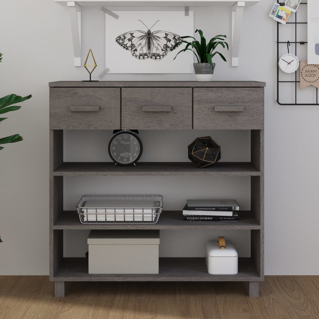Wooden Console Table With 3 Drawers And 3 Shelves - Hamar