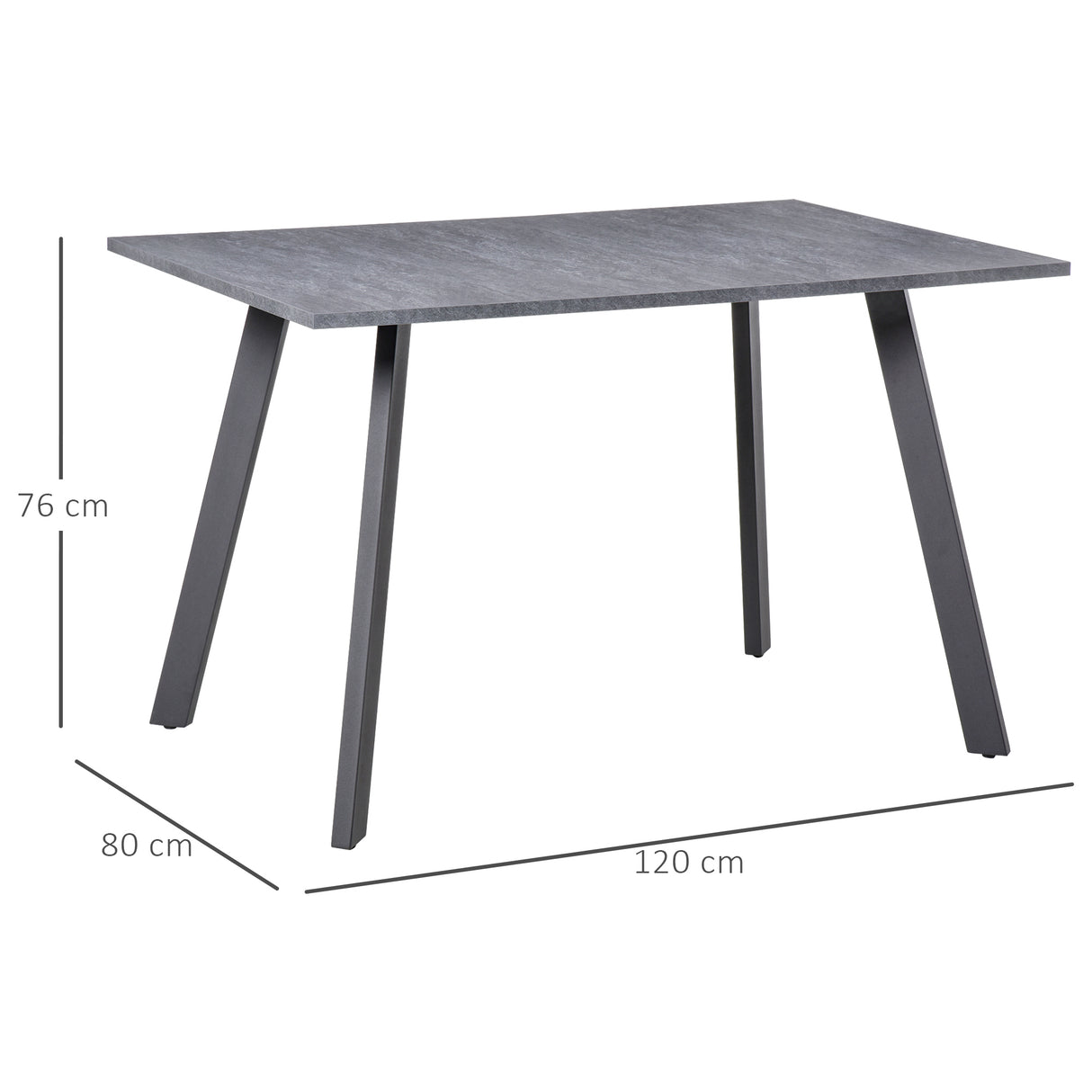 Wooden Contemporary Kitchen Dining Table Rectangular for 4 People - Velmora