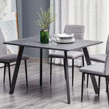 Wooden Contemporary Kitchen Dining Table Rectangular for 4 People - Velmora