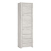Wooden Cupboard Tall And Narrow With 1 Door 3 Drawers - Angel