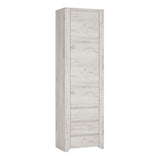 Wooden Cupboard Tall And Narrow With 1 Door 3 Drawers - Angel