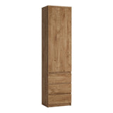 Wooden Cupboard Tall And Narrow With 1 Door And 3 Drawers - Fribo