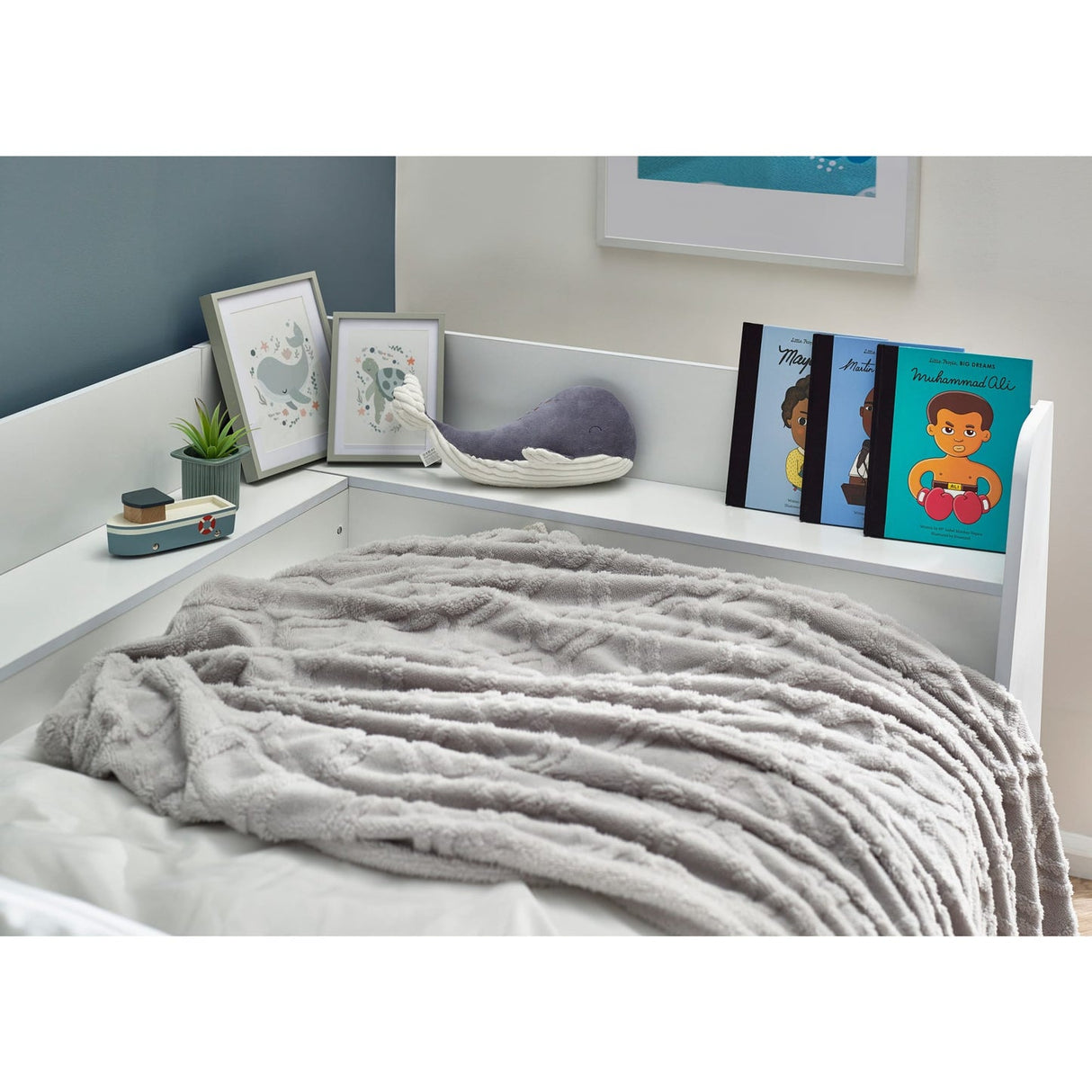Wooden Day Bed With Drawer And Shelving Unit - Cyclone