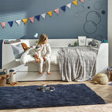 Wooden Day Bed With Drawer And Shelving Unit - Cyclone