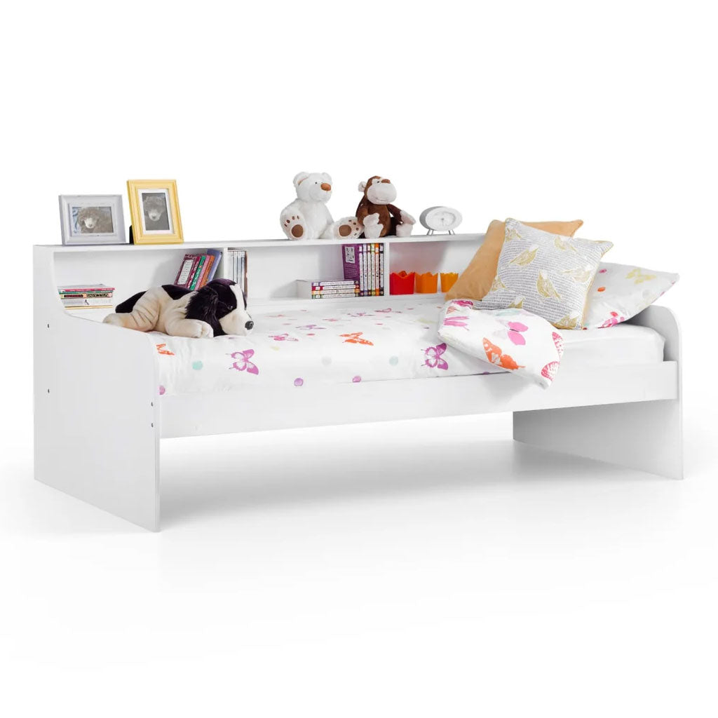 Wooden Day Bed With Shelves - Grace