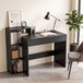 Wooden Desk 100cm Wide With 1 Drawer And 3 Shelves - Velmora