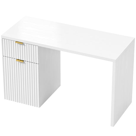 Wooden Desk 120cm Wide for Home And Office With 1 Door 1 Drawer - Velmora