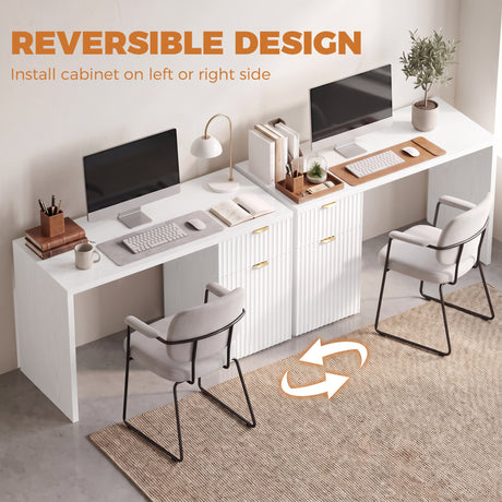 Wooden Desk 120cm Wide for Home And Office With 1 Door 1 Drawer - Velmora