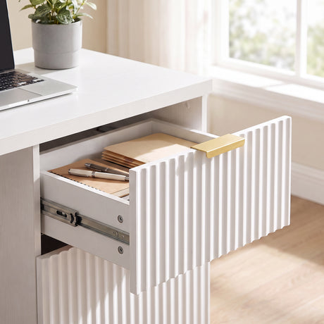 Wooden Desk 120cm Wide for Home And Office With 3 Drawers - Velmora