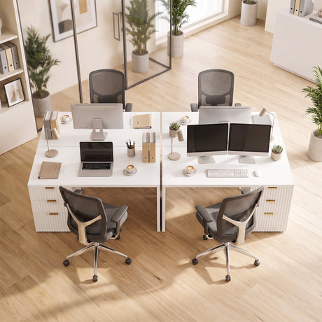 Wooden Desk 120cm Wide for Home And Office With 3 Drawers - Velmora