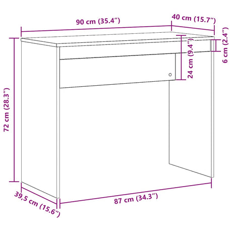 Wooden Desk 90cm Wide for Home And Office - Vantage Home
