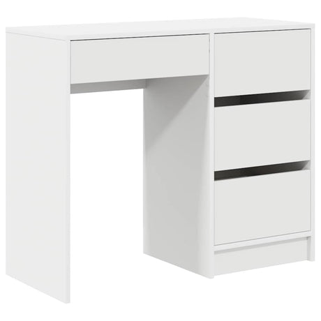 Wooden Desk 90cm Wide With 4 Drawers - Vantage Home