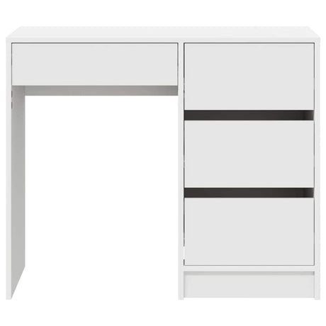 Wooden Desk 90cm Wide With 4 Drawers - Vantage Home