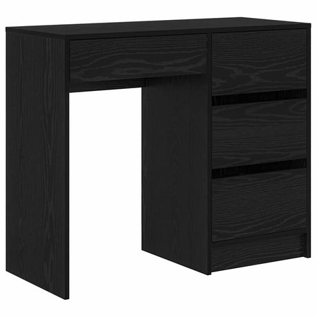 Wooden Desk 90cm Wide With 4 Drawers - Vantage Home
