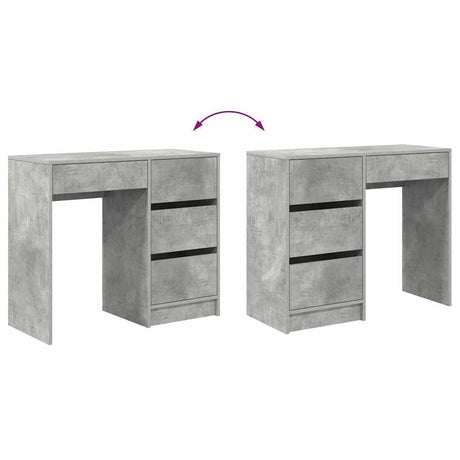 Wooden Desk 90cm Wide With 4 Drawers - Vantage Home