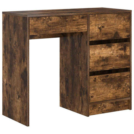 Wooden Desk 90cm Wide With 4 Drawers - Vantage Home