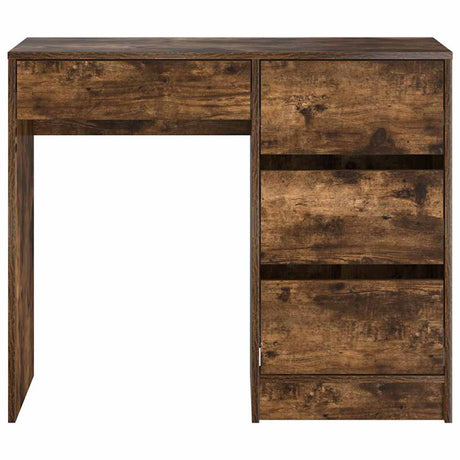 Wooden Desk 90cm Wide With 4 Drawers - Vantage Home
