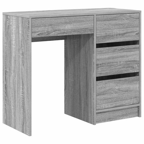 Wooden Desk 90cm Wide With 4 Drawers - Vantage Home