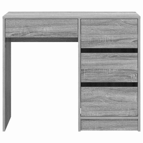 Wooden Desk 90cm Wide With 4 Drawers - Vantage Home