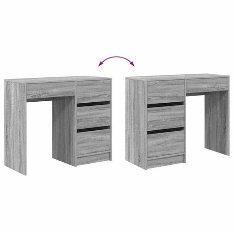 Wooden Desk 90cm Wide With 4 Drawers - Vantage Home
