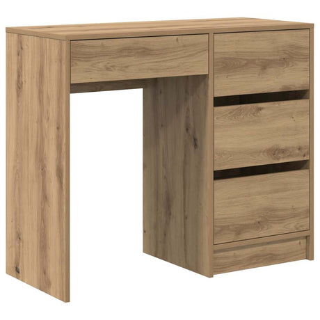 Wooden Desk 90cm Wide With 4 Drawers - Vantage Home