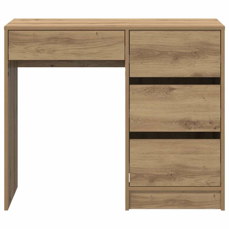 Wooden Desk 90cm Wide With 4 Drawers - Vantage Home