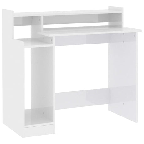 Wooden Desk 97cm Wide for Home And Office With LED Lights - Vantage Home
