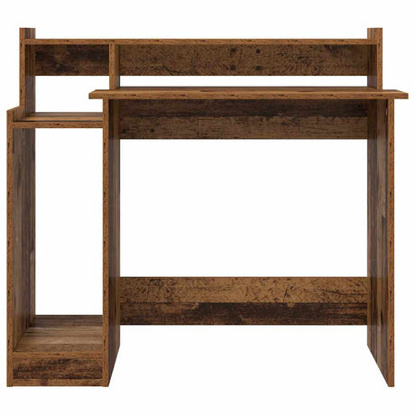 Wooden Desk 97cm Wide for Home And Office With LED Lights - Vantage Home