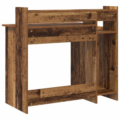 Wooden Desk 97cm Wide for Home And Office With LED Lights - Vantage Home