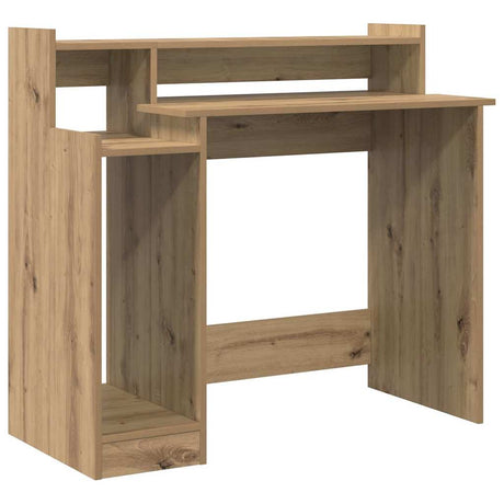 Wooden Desk 97cm Wide for Home And Office With LED Lights - Vantage Home