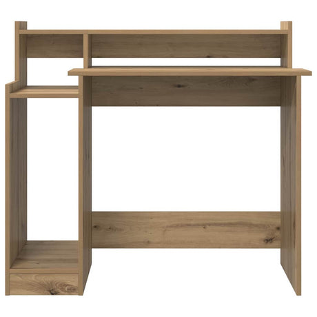 Wooden Desk 97cm Wide for Home And Office With LED Lights - Vantage Home