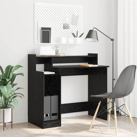 Wooden Desk 97cm Wide for Home And Office With LED Lights - Vantage Home