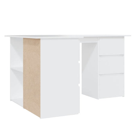 Wooden Desk Corner for Home And Office With 2 Doors And 4 Drawers - Vantage Home