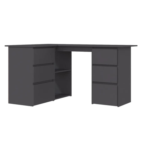 Wooden Desk Corner for Home And Office With 2 Doors And 4 Drawers - Vantage Home
