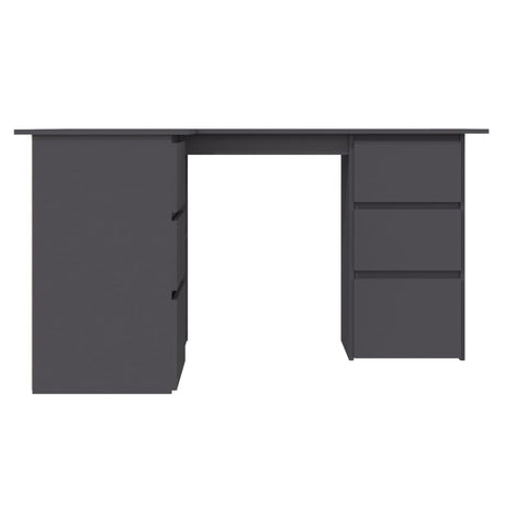 Wooden Desk Corner for Home And Office With 2 Doors And 4 Drawers - Vantage Home