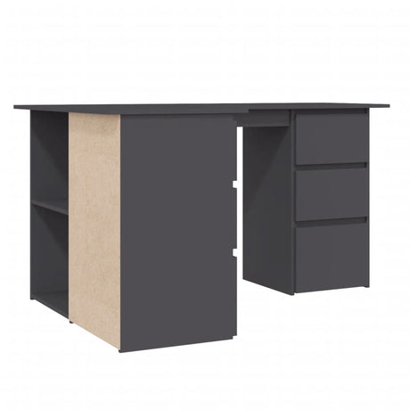Wooden Desk Corner for Home And Office With 2 Doors And 4 Drawers - Vantage Home