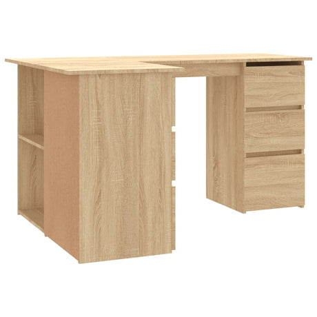 Wooden Desk Corner for Home And Office With 2 Doors And 4 Drawers - Vantage Home
