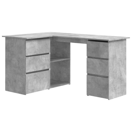 Wooden Desk Corner for Home And Office With 2 Doors And 4 Drawers - Vantage Home