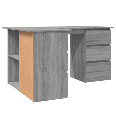 Wooden Desk Corner for Home And Office With 2 Doors And 4 Drawers - Vantage Home
