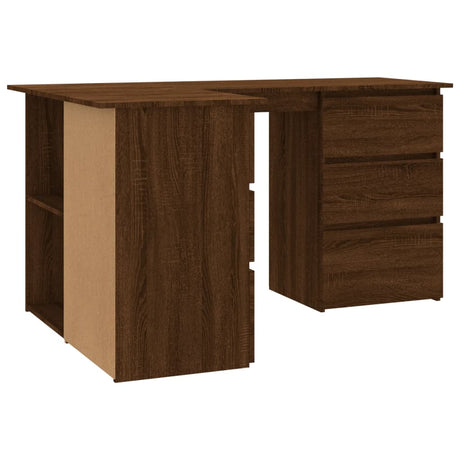 Wooden Desk Corner for Home And Office With 2 Doors And 4 Drawers - Vantage Home
